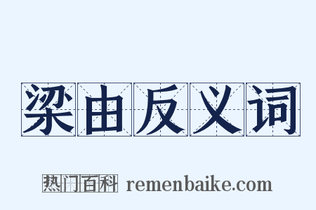 梁由反义词是什么意思的图片